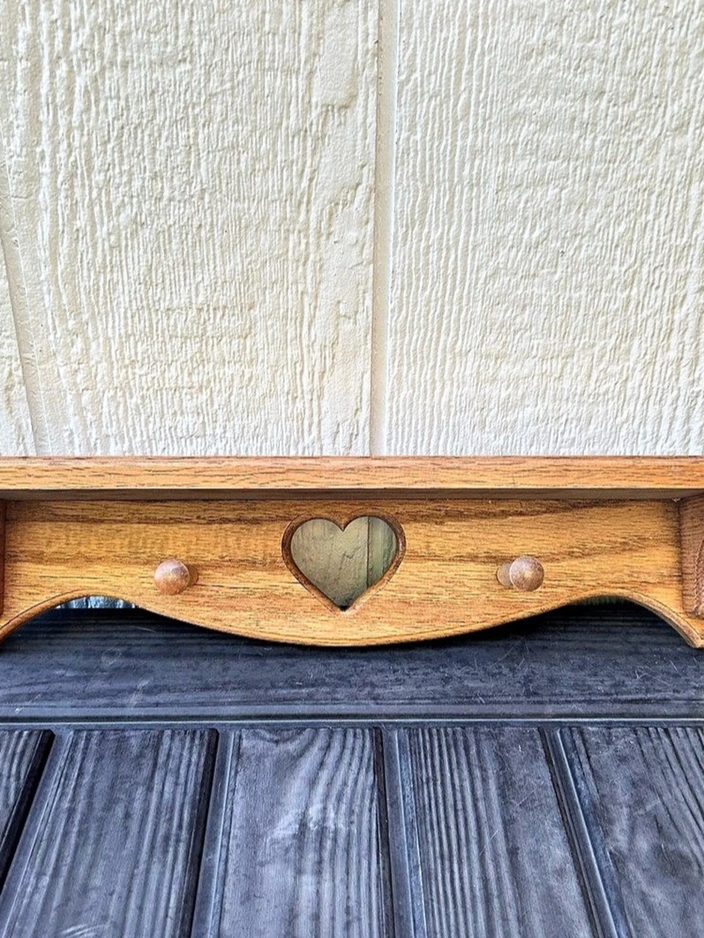 Solid Wood Heart Wall Shelf Cottage Core